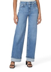 PAIGE Sasha Distressed Wide Leg Jeans