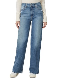 Paige Sasha High Rise Wide Leg Jeans in Storybook Distressed