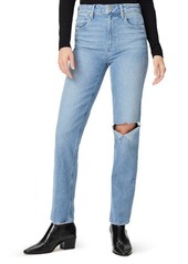 PAIGE Stella Distressed Straight Leg Jeans