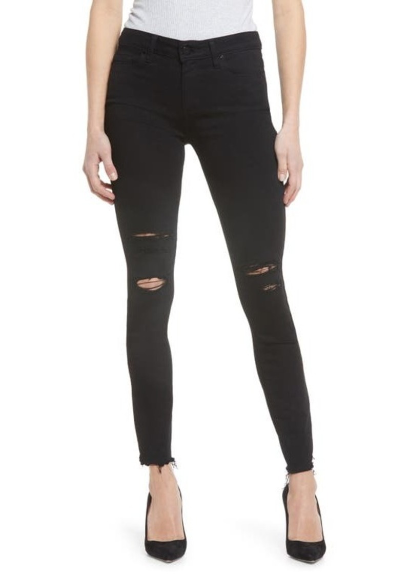 PAIGE Verdugo Deconstructed Hem Distressed Ankle Skinny Jeans