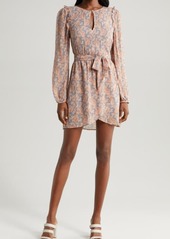 PAIGE Verona Paisley Long Sleeve Silk Minidress