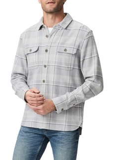 PAIGE Wilbur Plaid Flannel Button-Up Overshirt