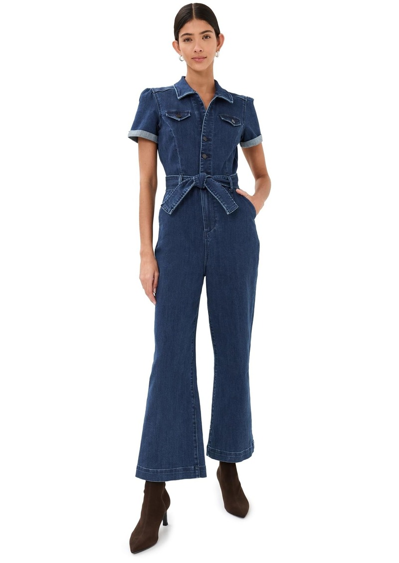 PAIGE Women's Anessa Short Sleeve Jumpsuit  Blue