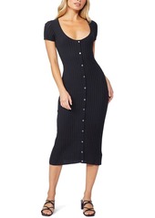 PAIGE womens Anthy Scoop Neckline Button Front Midi in  Casual Dress   US