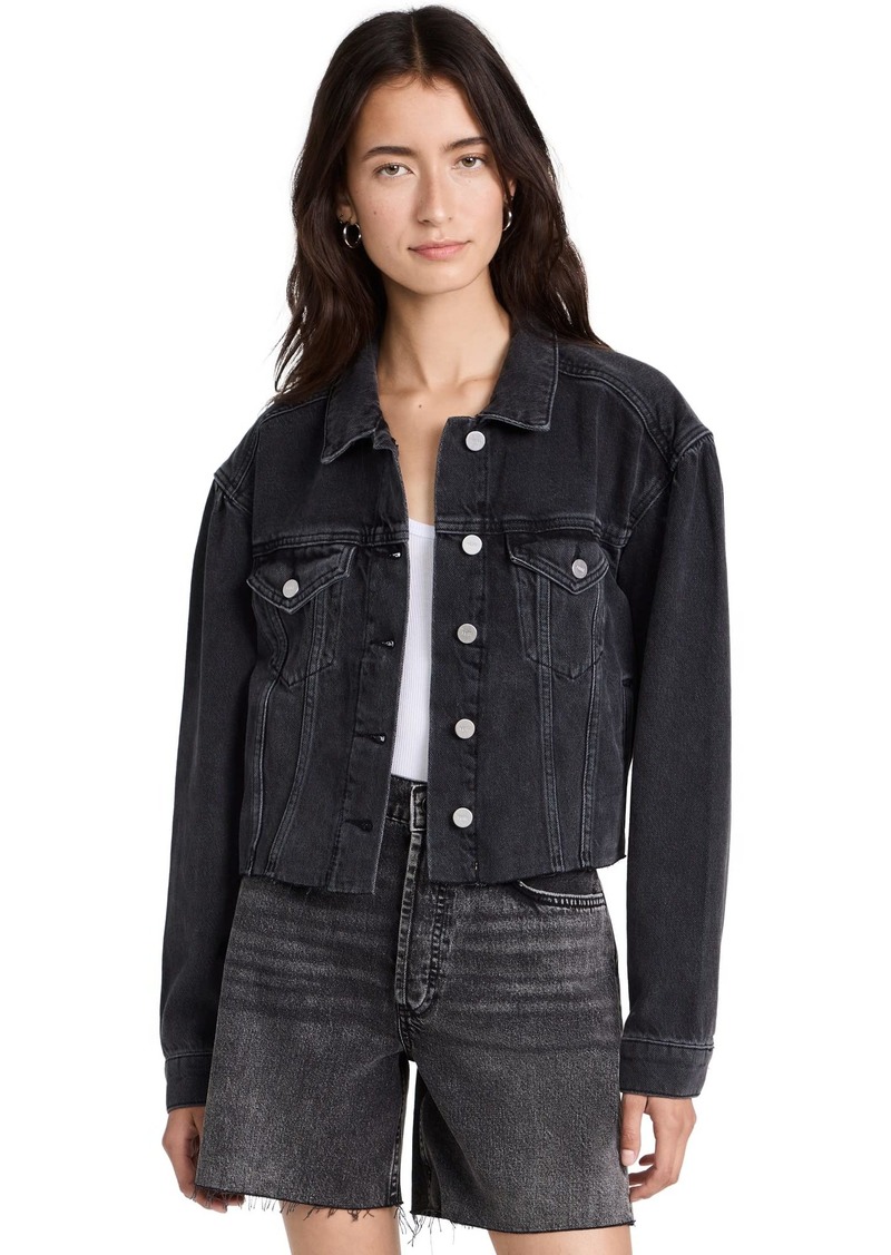 PAIGE Women's Blythe Denim Jacket  Black XL