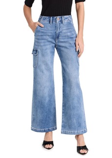 PAIGE Women's Carly Cargo Jeans  Blue