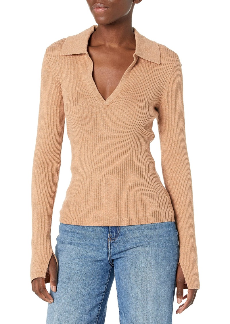 PAIGE Women's Catarina Sweater Slim Long Sleeve Chic Collar in deep  XL