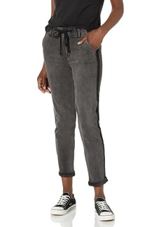PAIGE Women's Christy Off Duty High Rise Tapered Pant W/Grosgrain Side Stripe