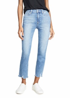 PAIGE Women's Cindy Jeans with Destroyed Hem  Blue