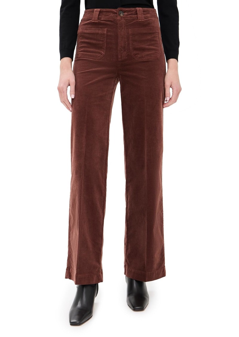 PAIGE Women's Corduroy Sasha 32" Pants with Patch Pocket  Red