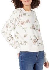 PAIGE Women's Dayna Sweatshirt Fairytale Floral Rouching Details Raglan Sleeve in  M