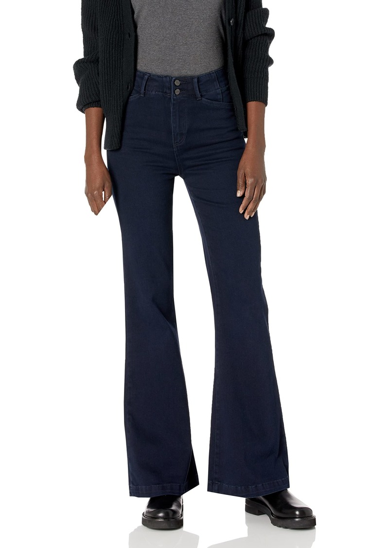 PAIGE Women's Genevieve Transcend Vintage HIGH Rise Petite Flare Jean W/Double Button  24