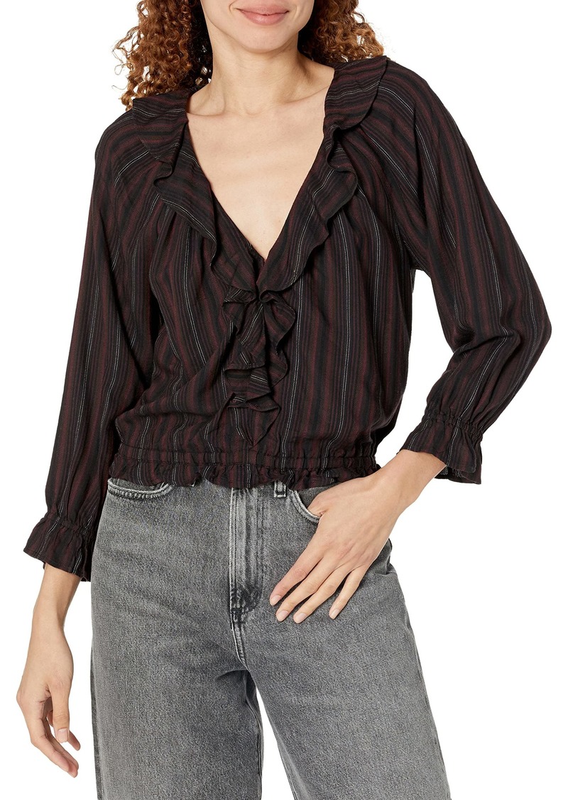 PAIGE Women's HALLY TOP BLACK MULTI-SHERBET STRIPE