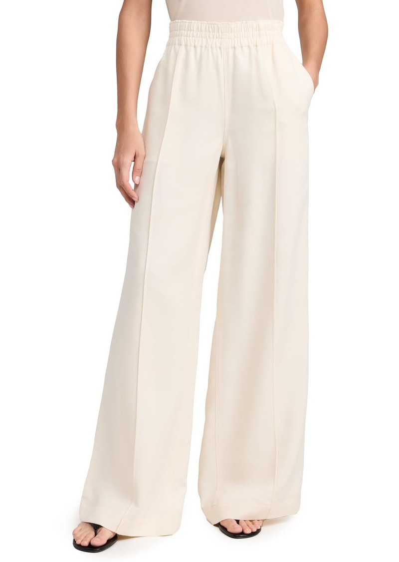 PAIGE Women's Harper Pants with Elastic Waistband  Off White