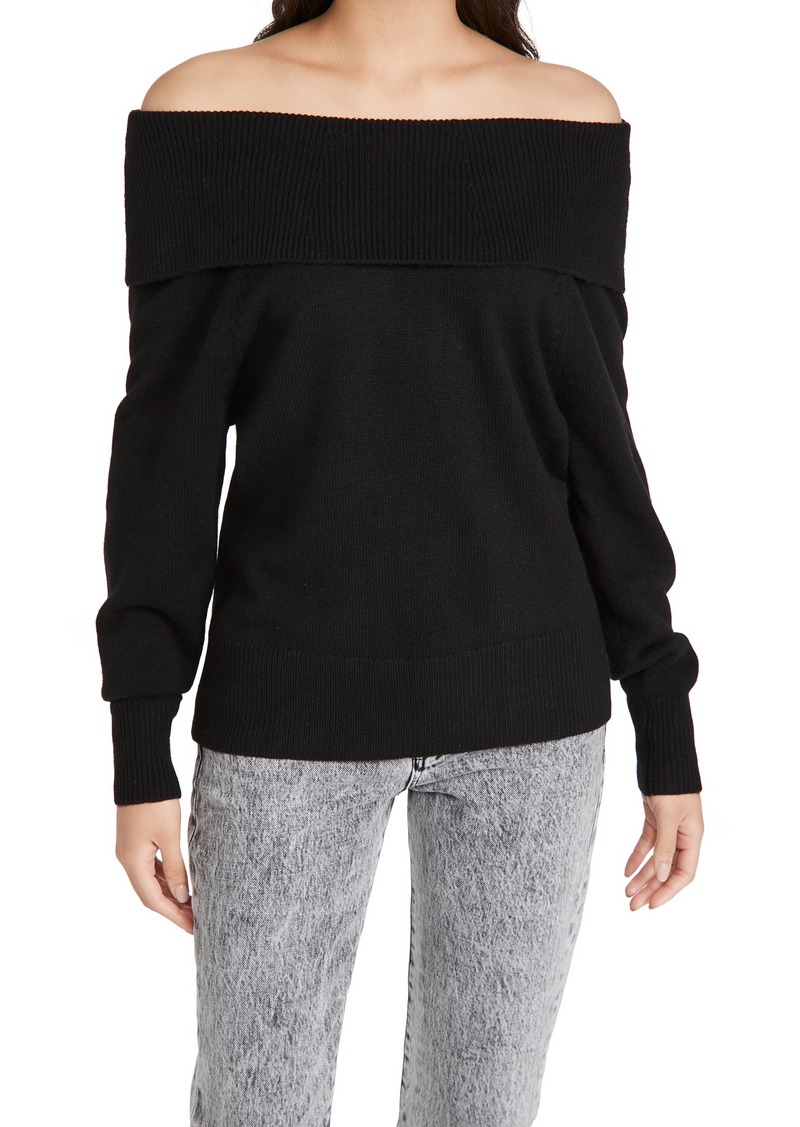 PAIGE Women's Izabella Shoulder Baring Wool Blend Sweater  XS
