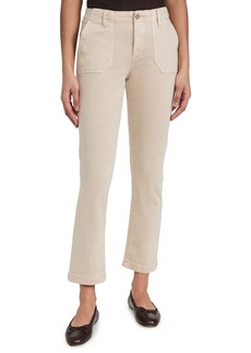 PAIGE Women's Mayslie Straight Ankle Jeans  Tan 34