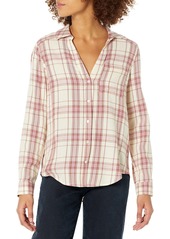 PAIGE womens Neve Shirt Button Down Soft Brushed Cotton Neutral Plaid in  Blouse   US