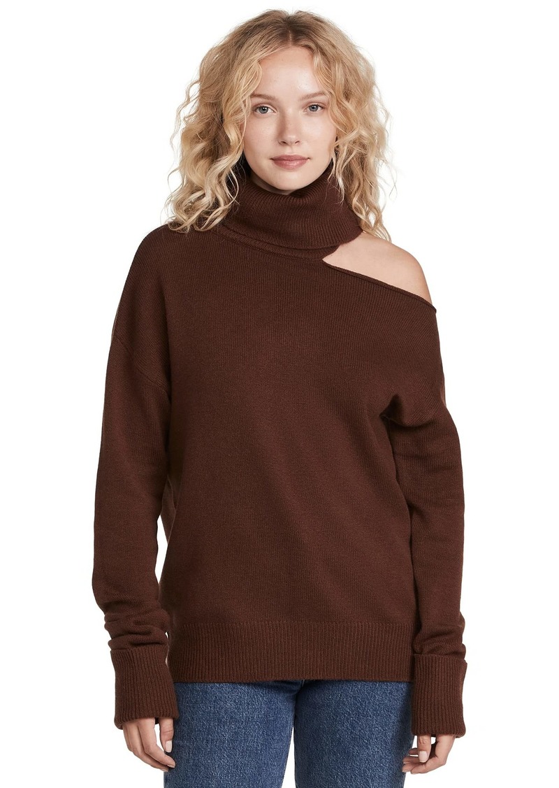 PAIGE womens Raundi Turtleneck Relaxed Wool Blend Sweater   US
