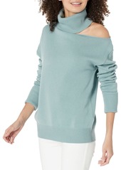 PAIGE womens Raundi Turtle Neck Cold Shoulder Relaxed Easy Fit in  Pullover Sweater   US