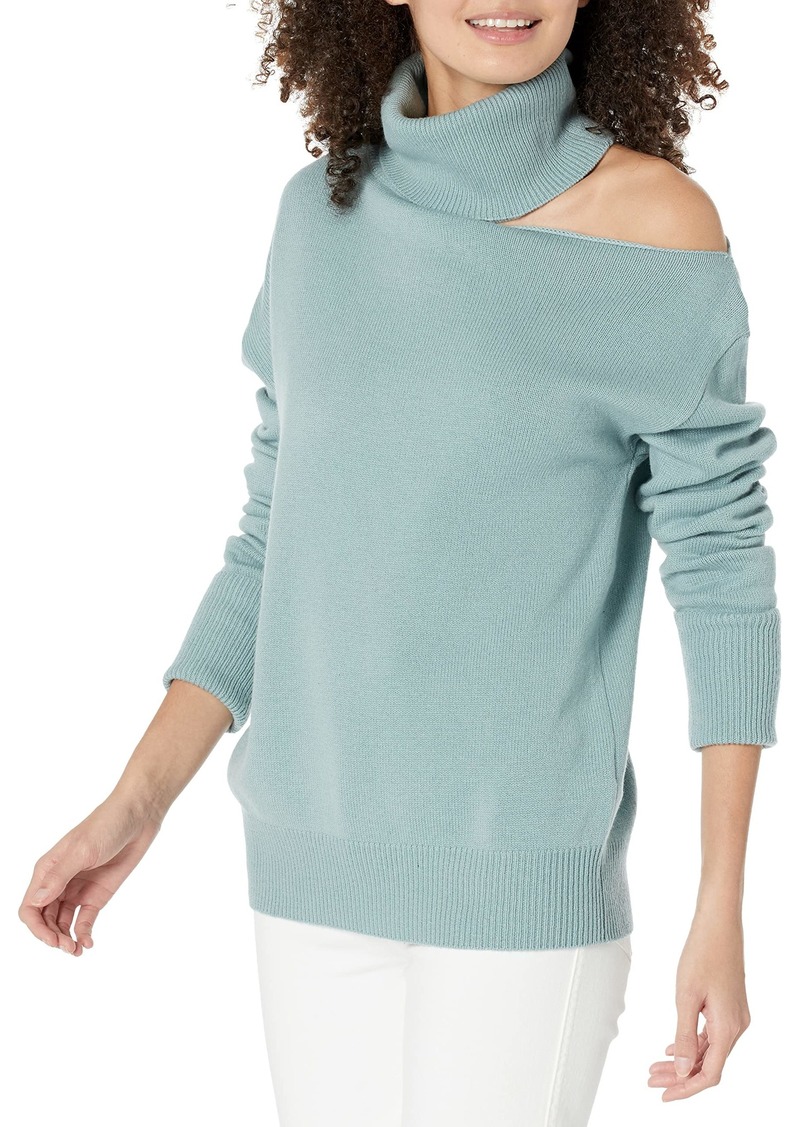 PAIGE Women's Raundi Sweater Turtle Neck Cold Shoulder Relaxed Easy fit in  XL