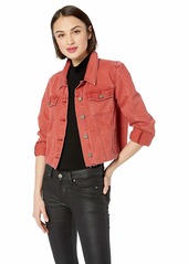 PAIGE Women's Relaxed Vivienne Jacket w/Seaming & Raw Hem  S