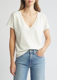 PAIGE Yelena Cotton & Linen V-Neck T-Shirt