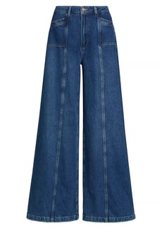 Paige Portia High-Rise Seamed Wide Flare Jeans