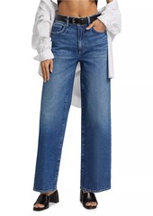 Paige Sasha Denim Mid-Rise Wide-Leg Jeans