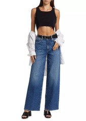 Paige Sasha Denim Mid-Rise Wide-Leg Jeans