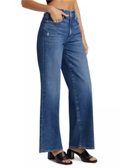 Paige Sasha Denim Mid-Rise Wide-Leg Jeans