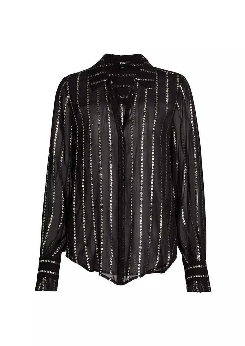 Paige Sosa Shimmering Stripe Blouse