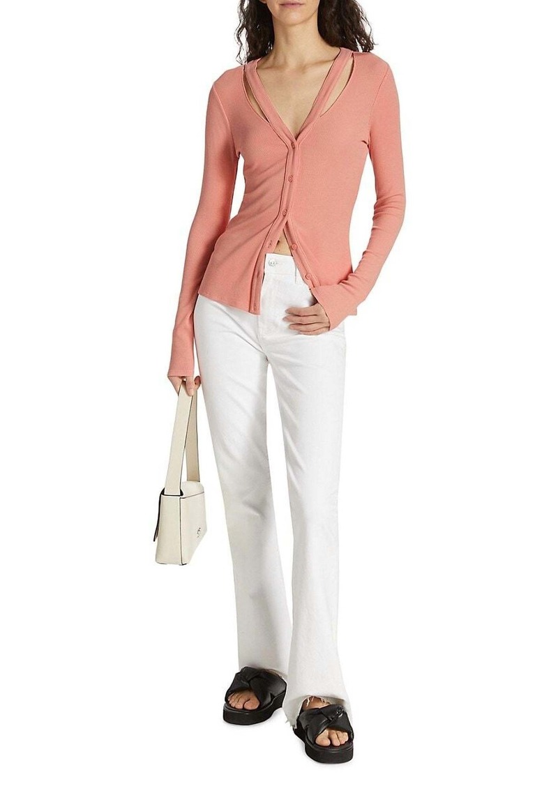 Paige Sycamore Cardigan In Coral Pink