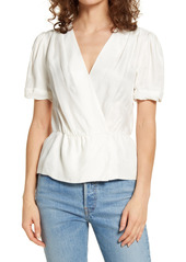 PAIGE Felicity Peplum Top in Eggshell at Nordstrom