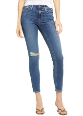 PAIGE Hoxton Distressed Ankle Skinny Jeans in Blaine Destructed at Nordstrom