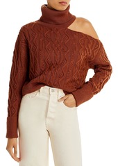 Paige Womens Wool Turtleneck Crop Sweater