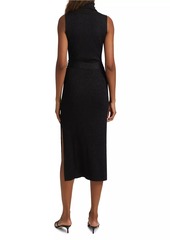 Paige Zoelle Shimmer Rib-Knit Midi-Dress