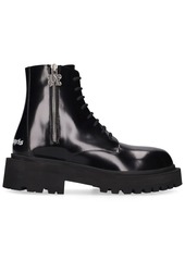 Palm Angels 50mm Leather Combat Boots