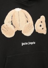 Palm Angels Bear Embroidery Cotton Hoodie