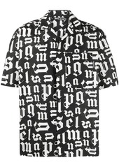 Palm Angels logo-print short-sleeve bowling shirt