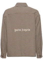 Palm Angels Checked Cotton Overshirt W/logo