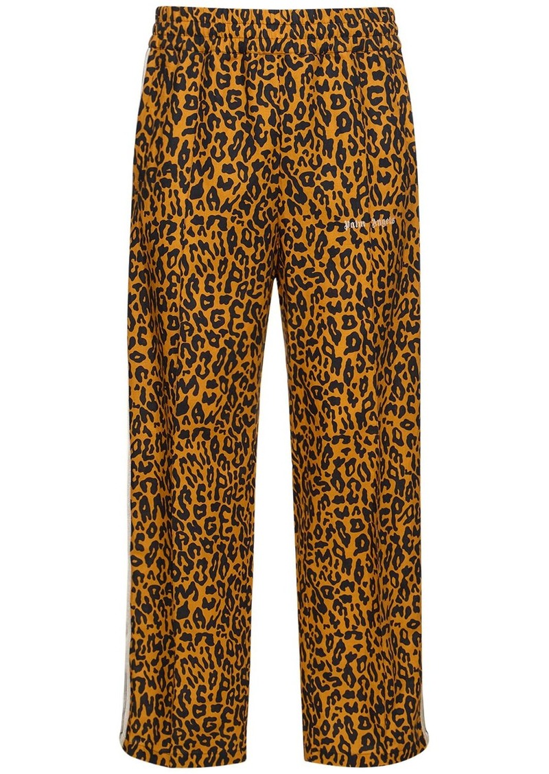 Palm Angels Cheetah Linen Blend Track Pants