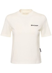 Palm Angels Classic Logo Fitted Cotton T-shirt