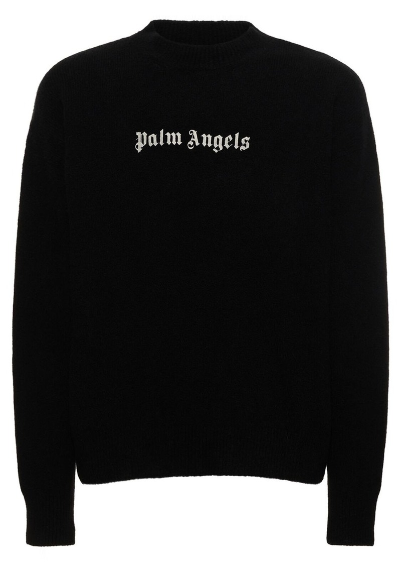 Palm Angels Classic Logo Wool Blend Sweater