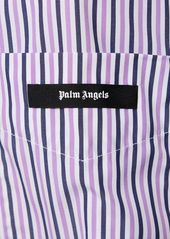 Palm Angels Curved Logo Cotton Shirt Dress