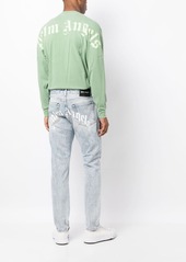Palm Angels curved-logo print jeans