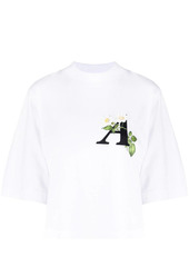 Palm Angels Daisy logo cropped T-shirt