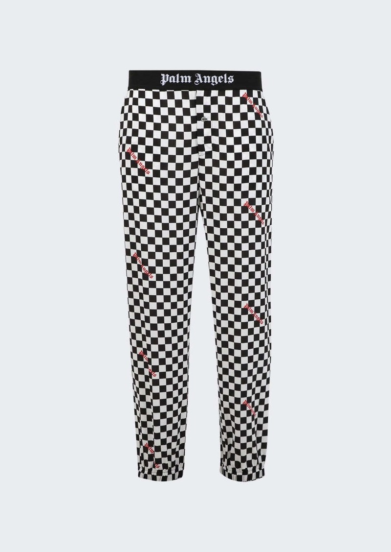 Palm Angels Damier Check Print Easy Pants