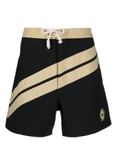 Palm Angels diagonal-stripe swim shorts