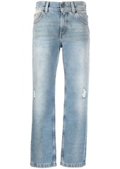 Palm Angels distressed-effect straight-leg jeans