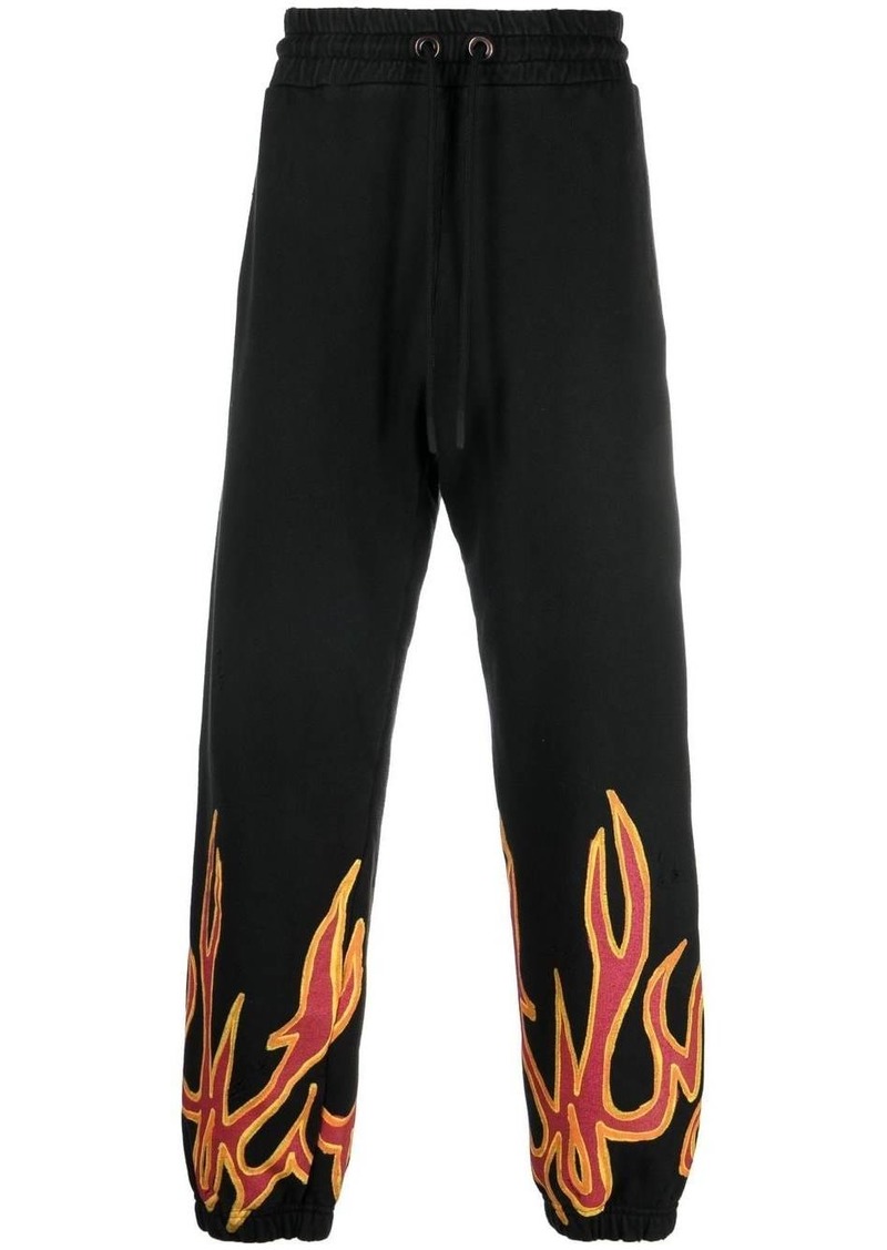 Palm Angels flame-detail track pants